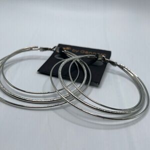 Silver Hoops G by Gennaro Earrings